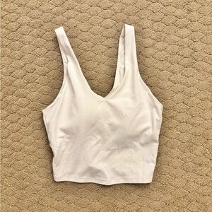 Target White Sleeveless Fitted Crop Tank Top